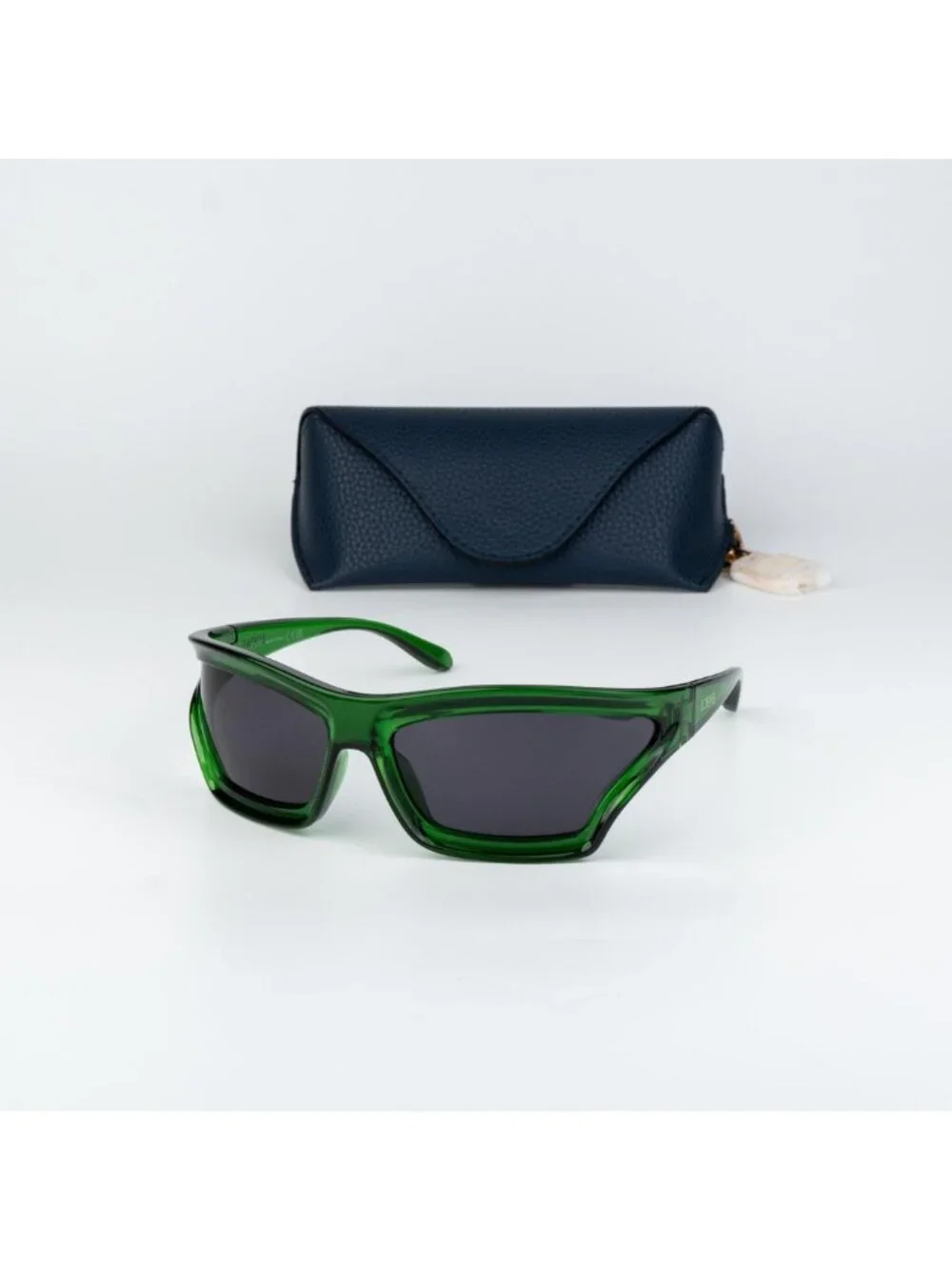 Loewe Men Sunglasses Green Smoke Wraparound LW40143U 98A NEW AUTHENTIC